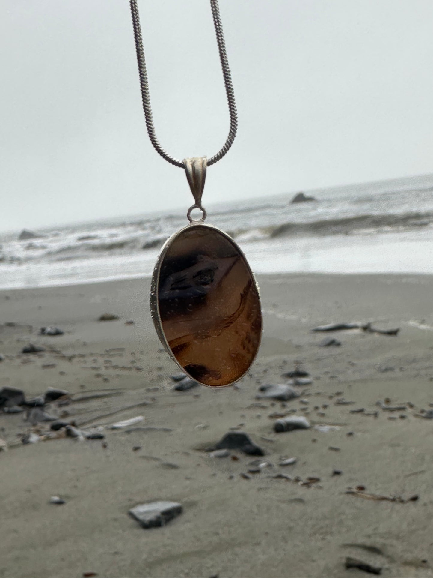 Multi-colored Yellowstone River Agate Pendant