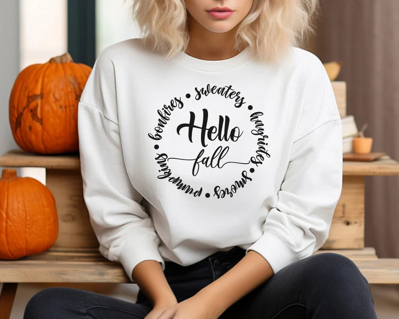 Hello Fall | Unisex Heavy Blend™ Crewneck Sweatshirt