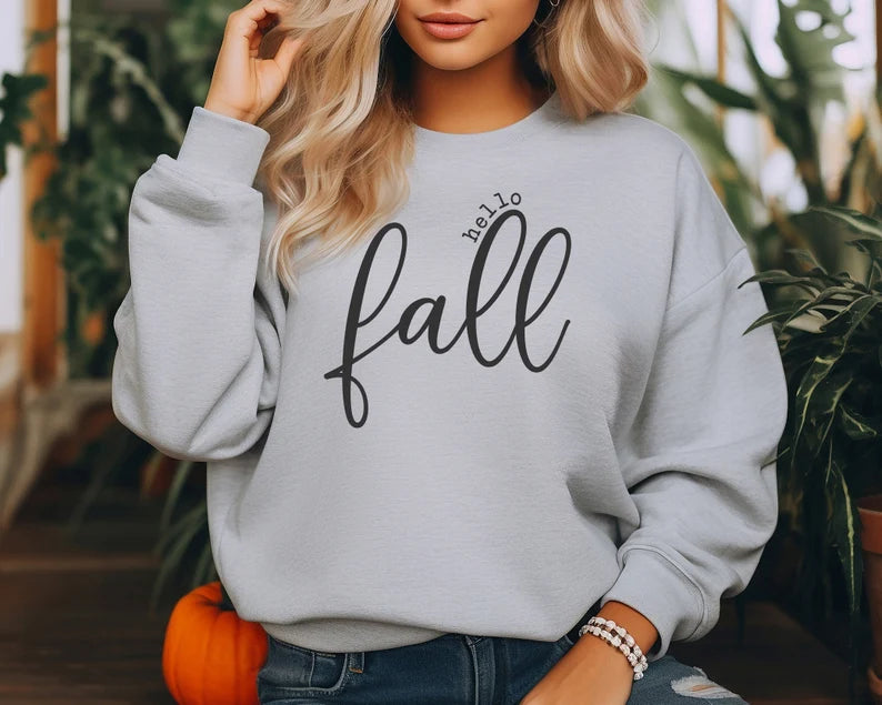Hello Fall Simple | Unisex Heavy Blend™ Crewneck Sweatshirt