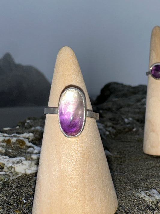 Clear Amethyst multicolored, size 6.5