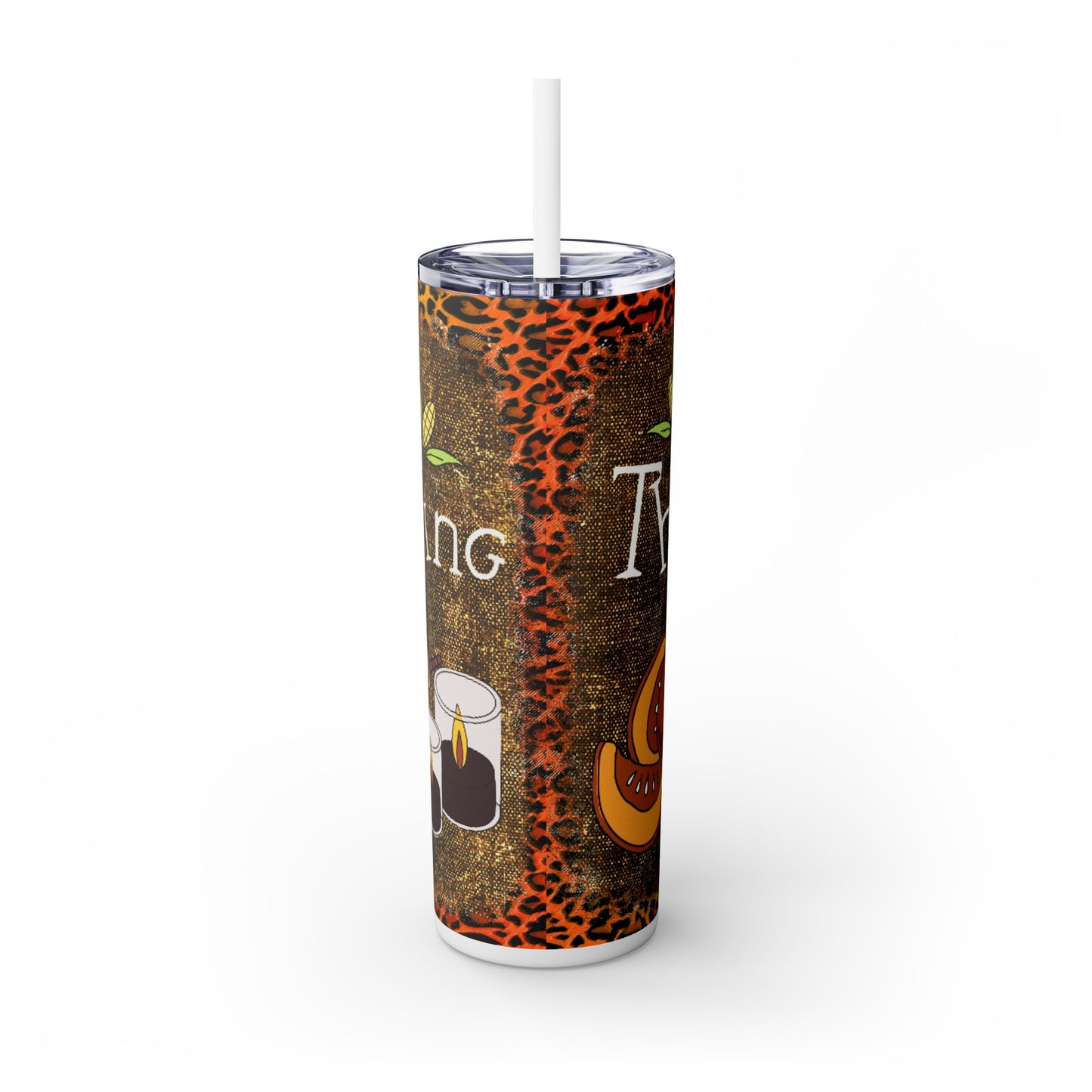 Thanksgiving | Skinny Tumbler with Straw, 20oz