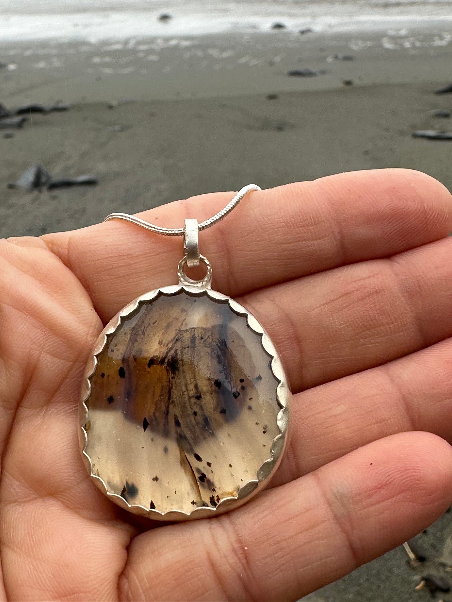Multi-colored Yellowstone River Agate Pendant