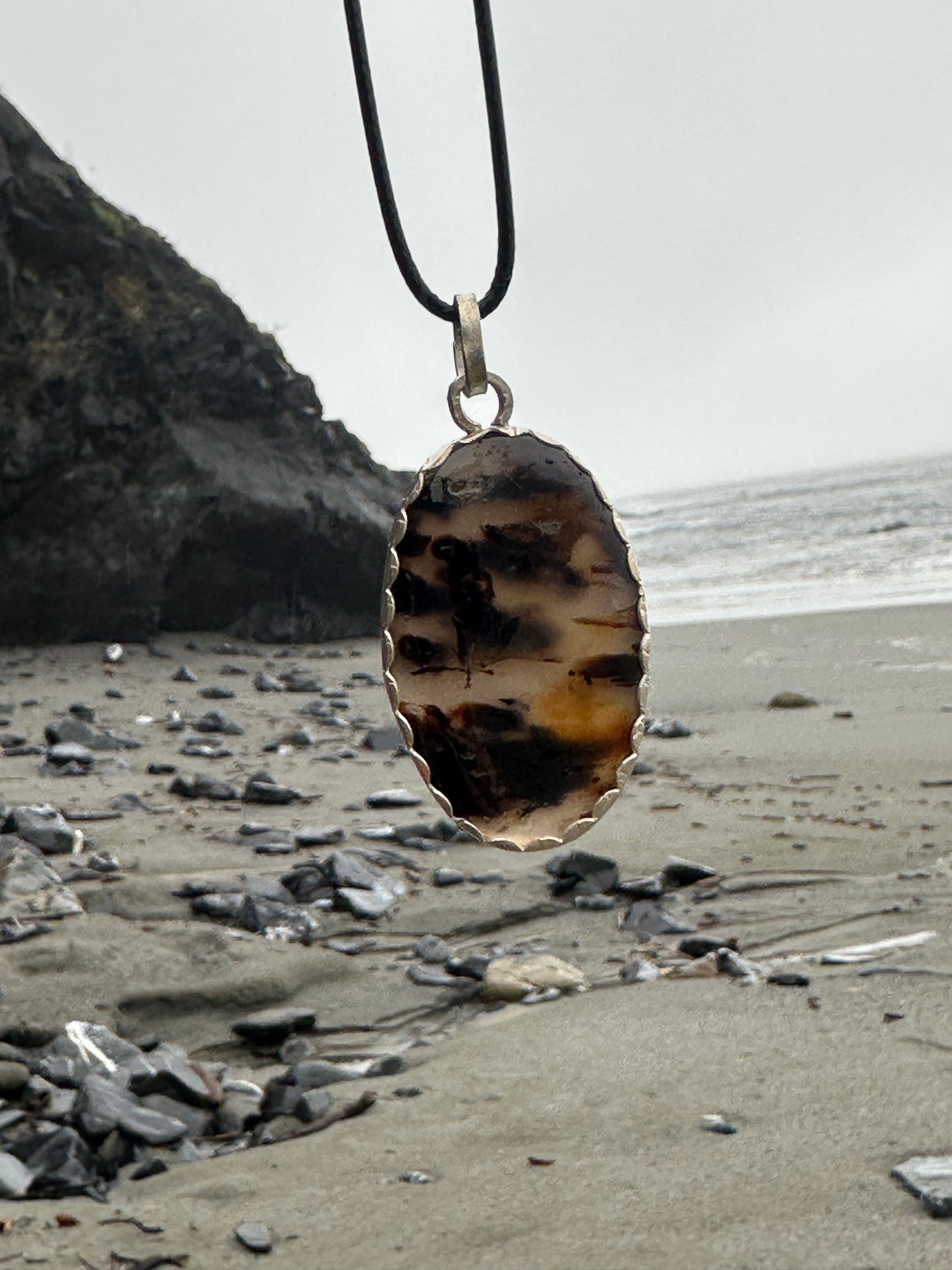 Multi-colored Yellowstone River Agate Pendant