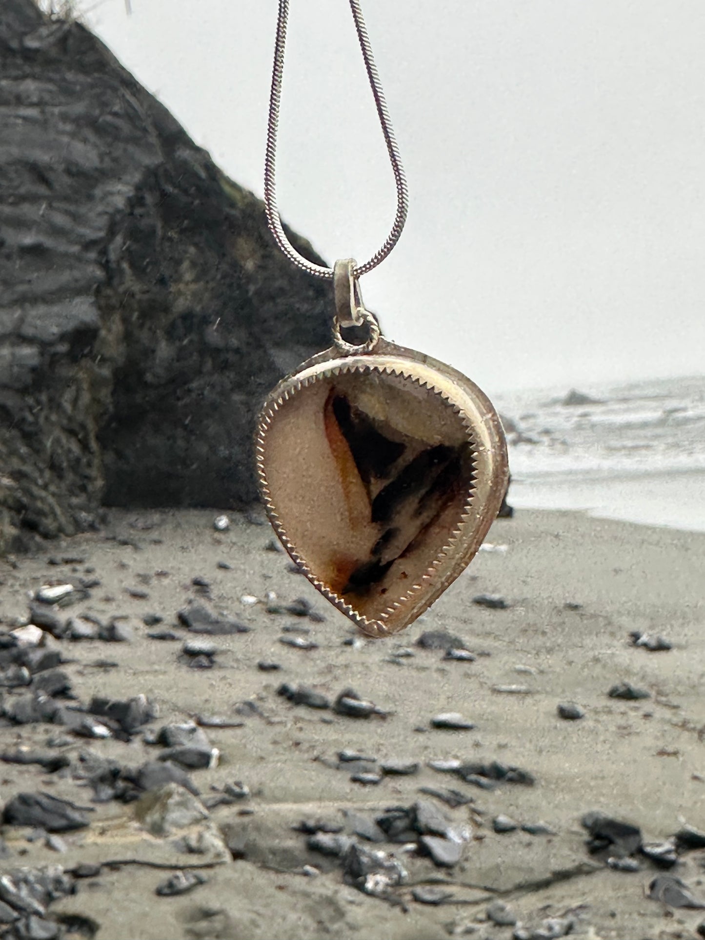Multi-colored Yellowstone River Agate Pendant
