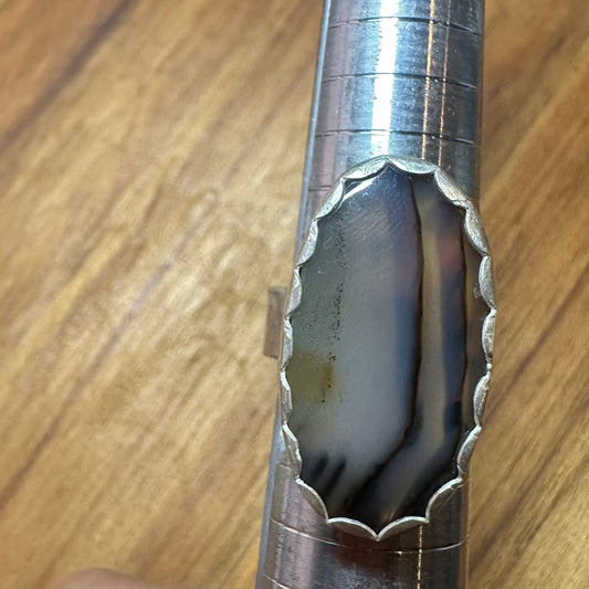 Yellowstone River Agate cabochon, size 7.5