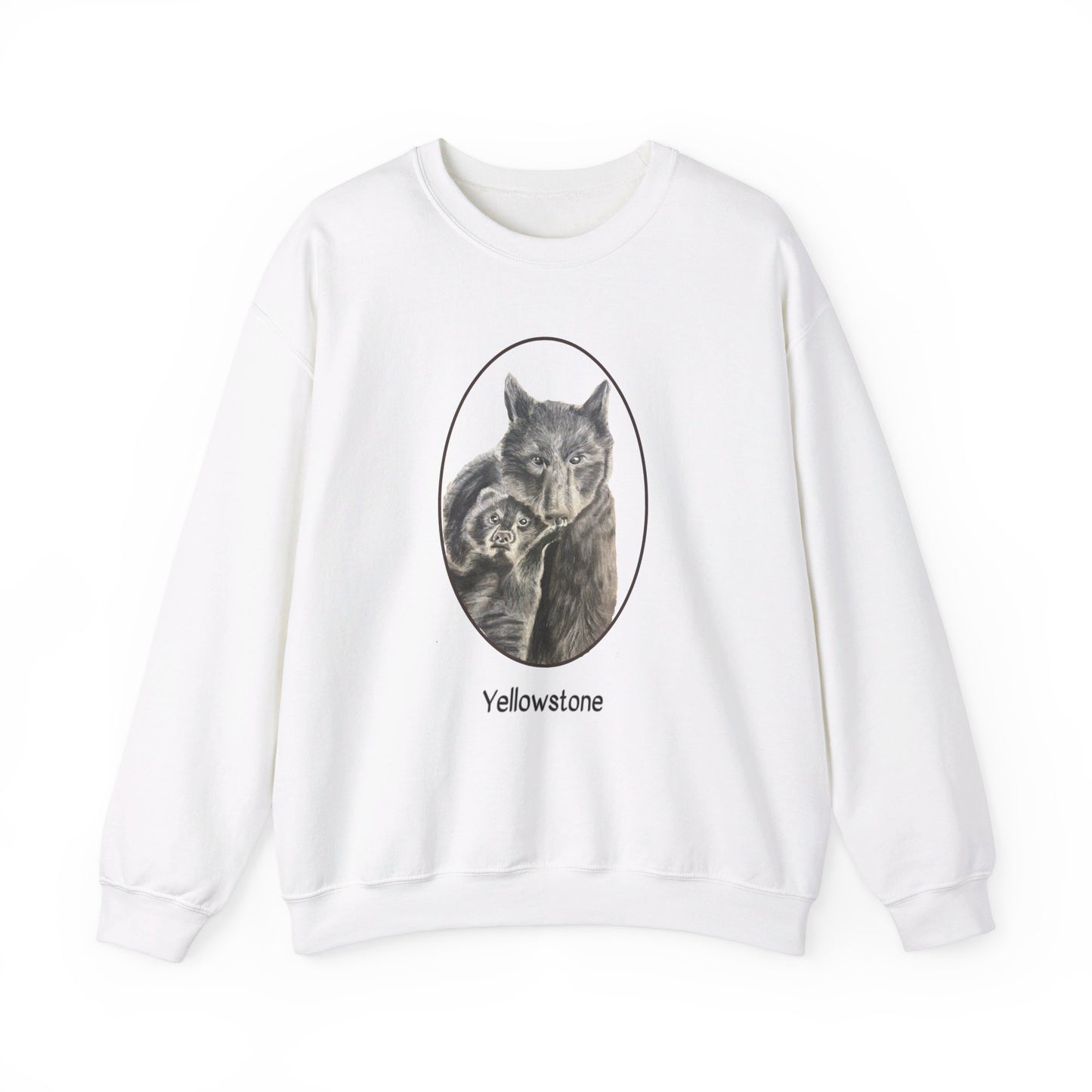 Mama and Baby Bear | Yellowstone| V. Slack Art | Unisex Heavy Blend™ Crewneck Sweatshirt