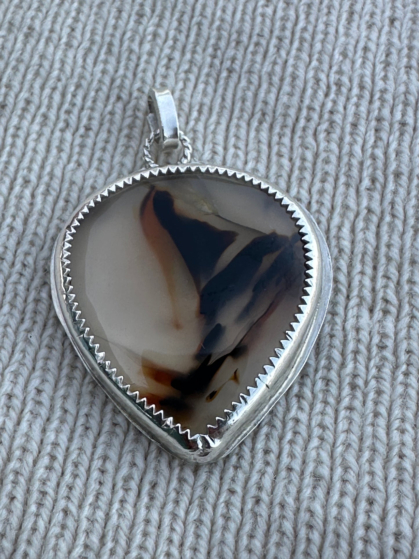 Multi-colored Yellowstone River Agate Pendant