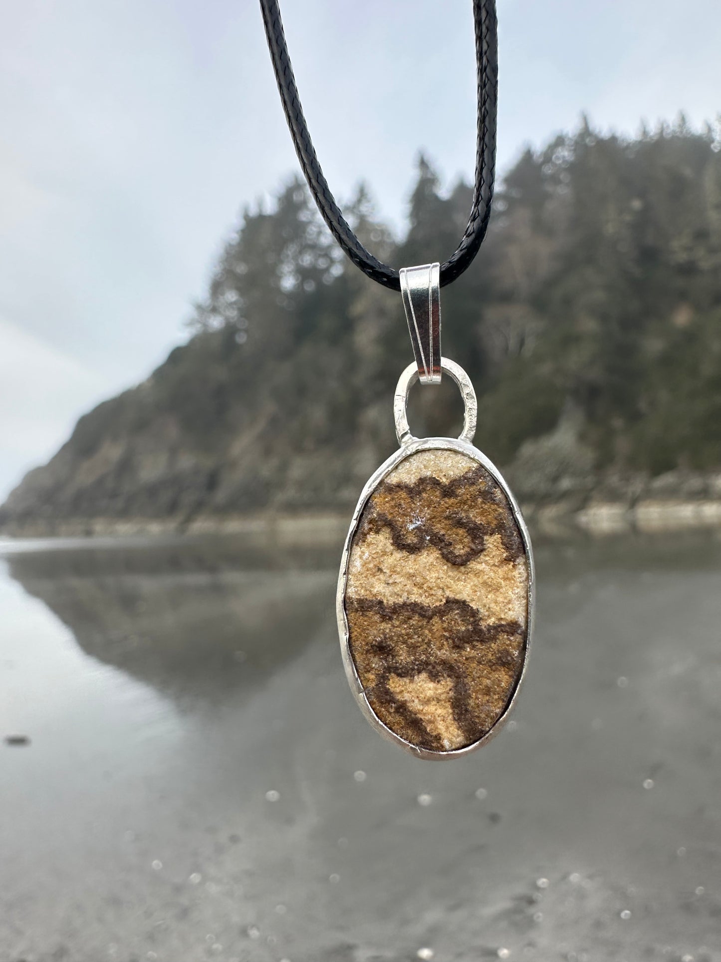 Boho Dendritic Stone Pendant