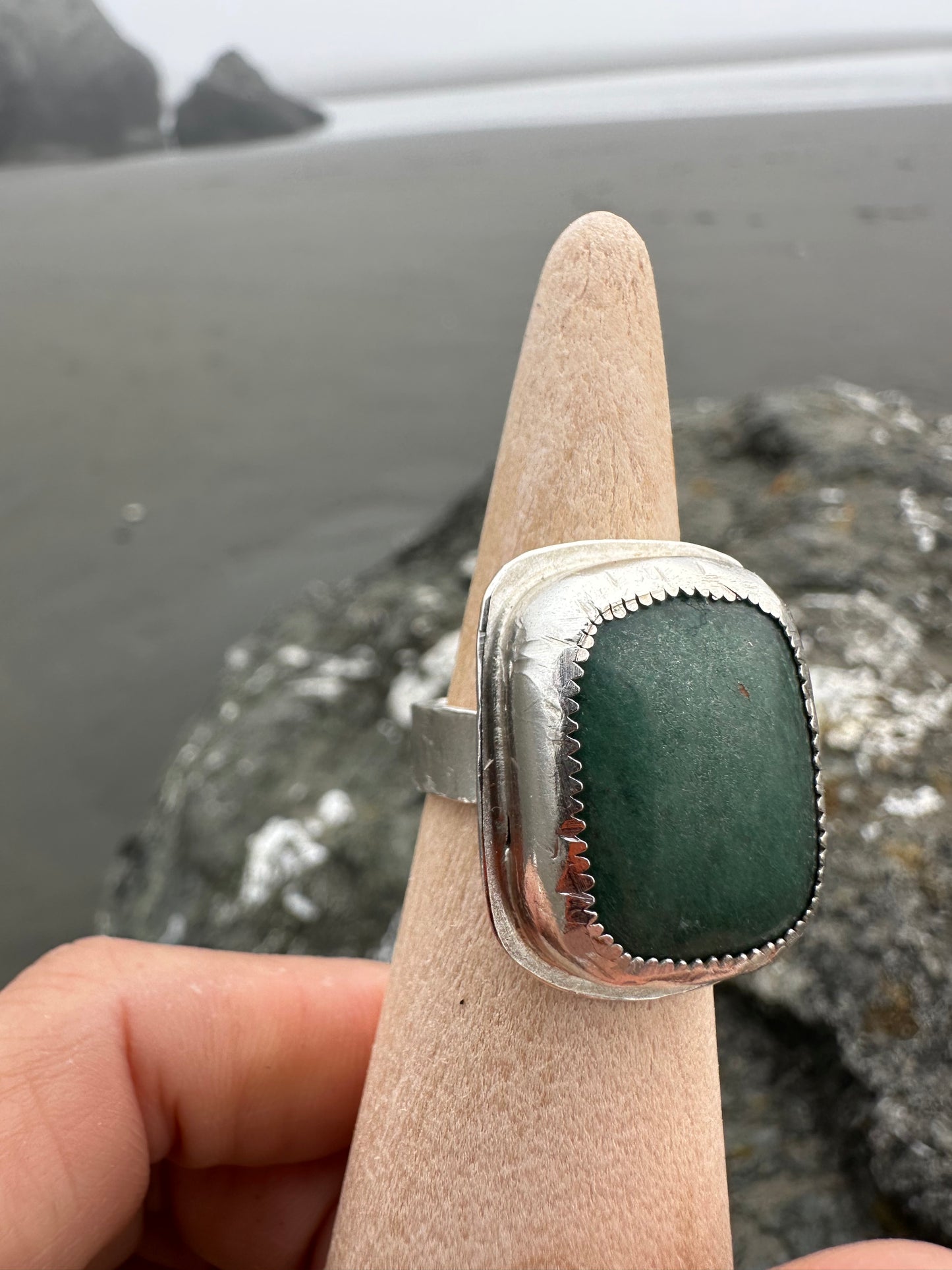 Boho Amazonite cabochon, size 7