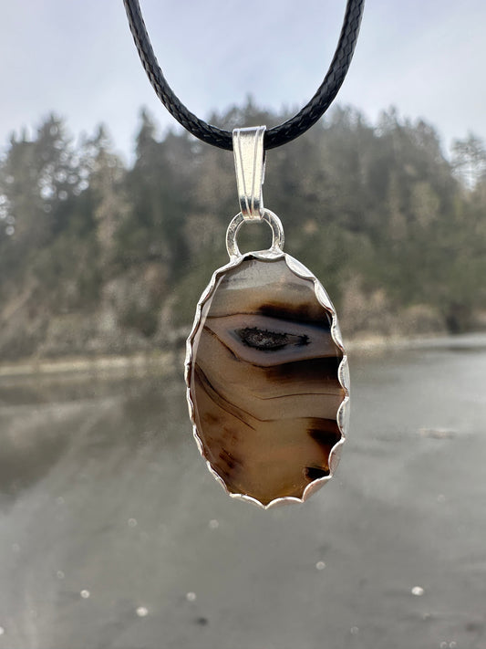 Yellowstone River Agate Pendant