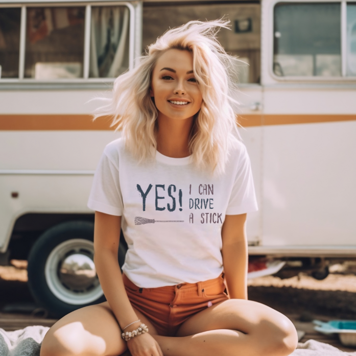 Yes I Can Drive A Stick | Unisex Softstyle T-Shirt