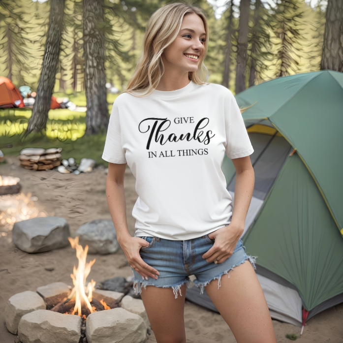 Give Thanks In All Things | Unisex Softstyle T-Shirt