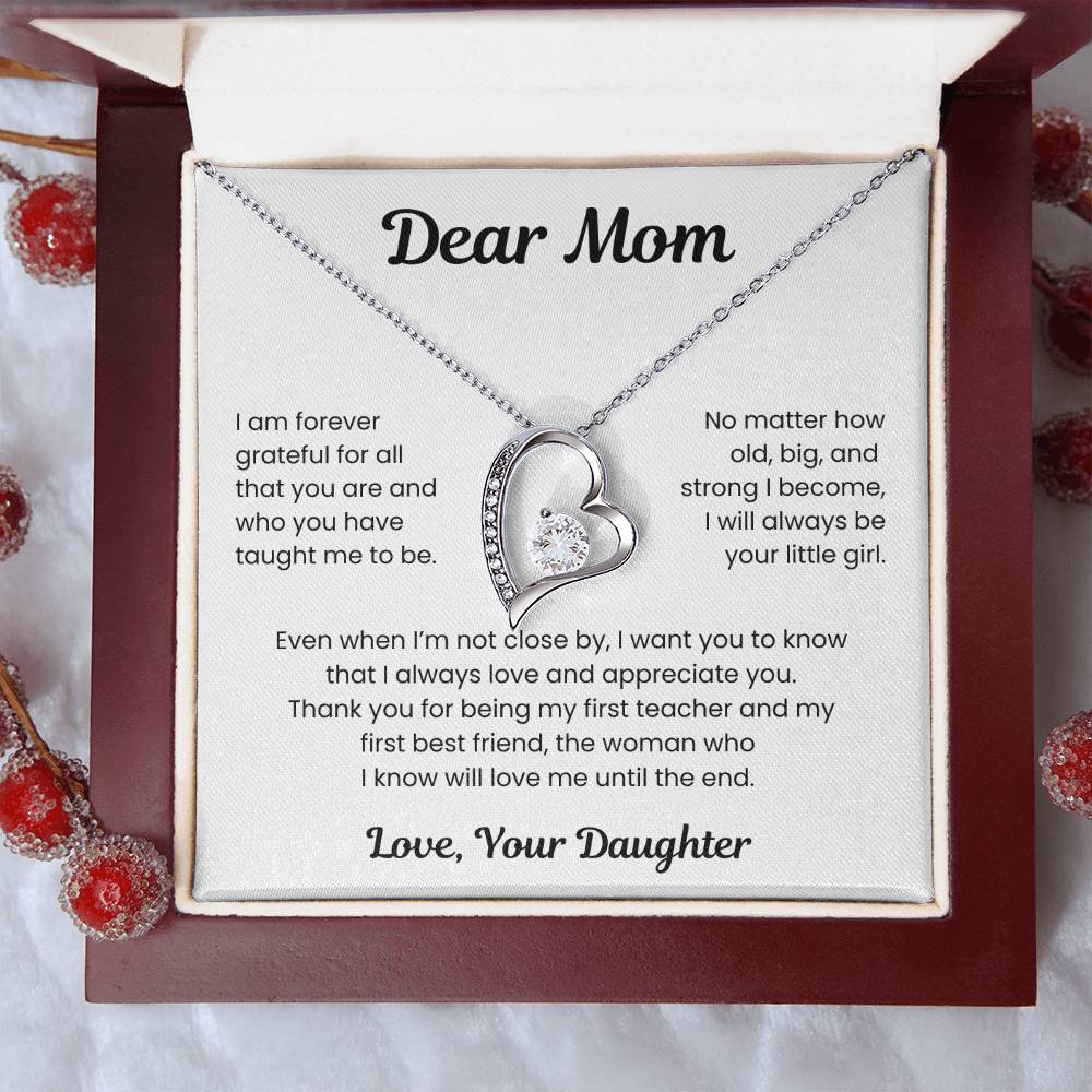 To My Loving Mom, from Daughter| Forever Love Necklace | WB