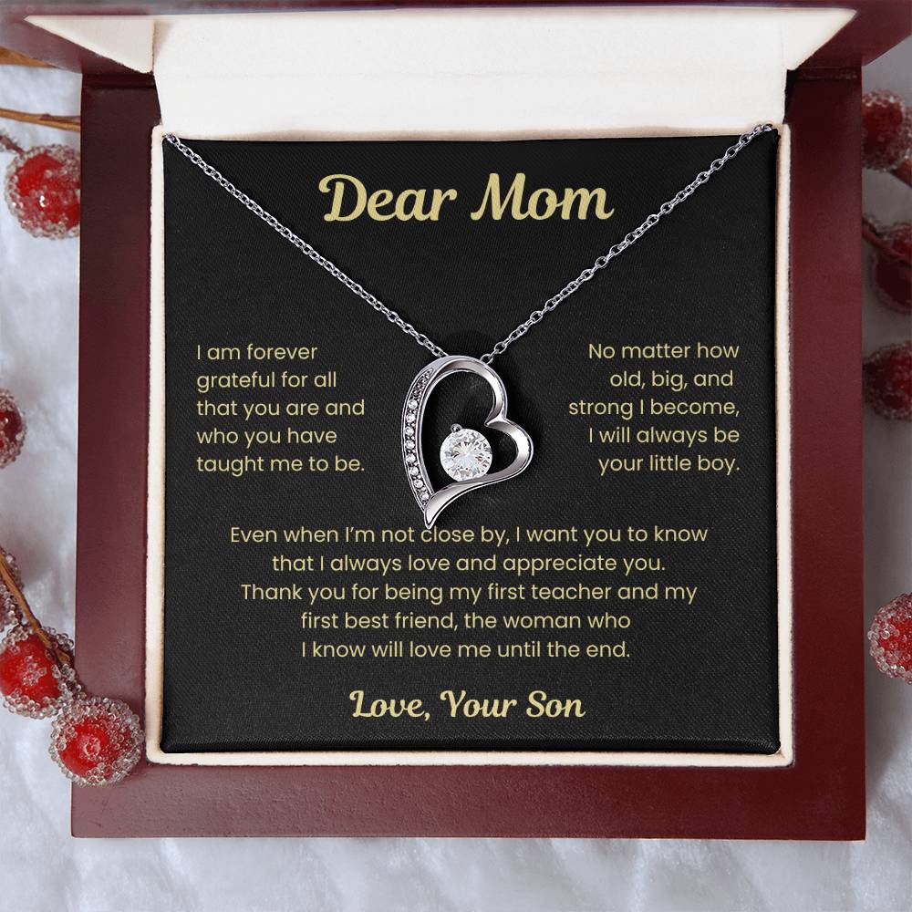 To My Loving Mom, from Son | Forever Love Necklace | BG