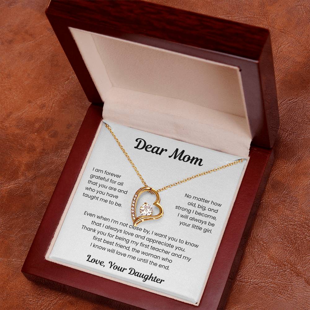 To My Loving Mom, from Daughter| Forever Love Necklace | WB