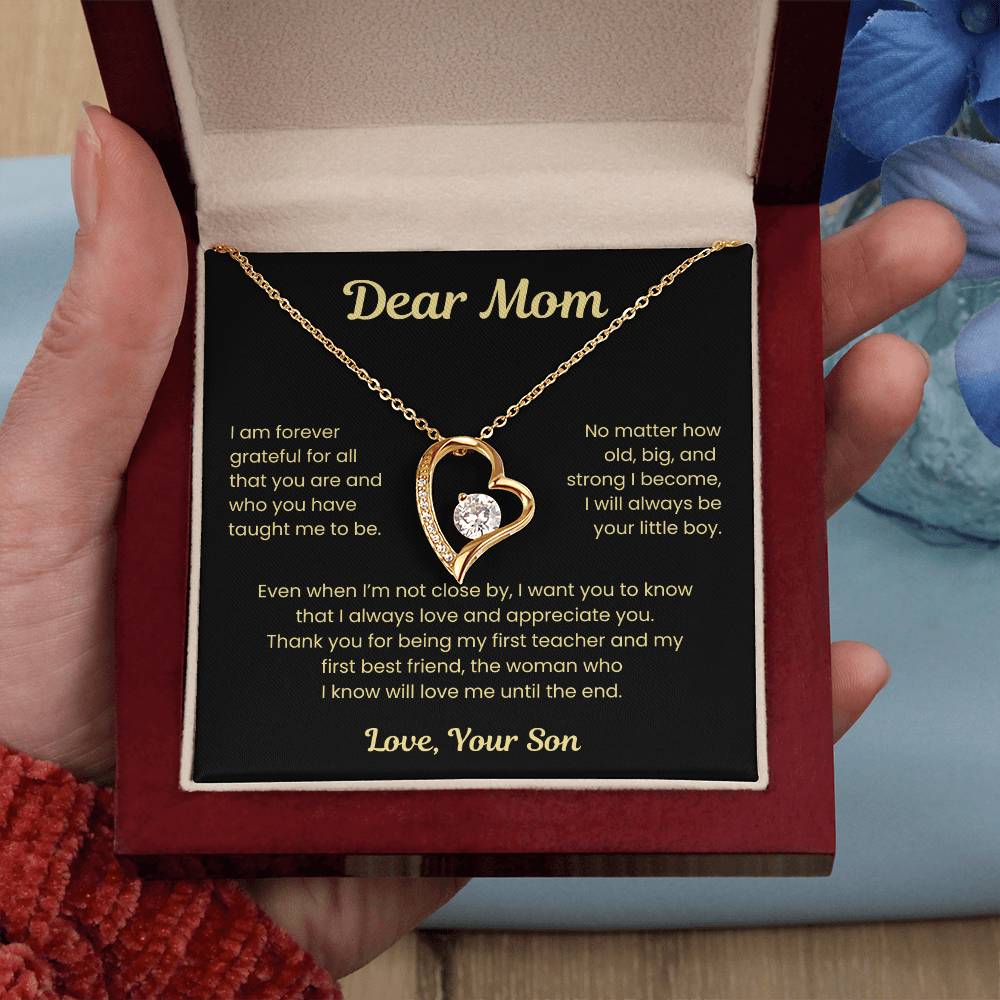 To My Loving Mom, from Son | Forever Love Necklace | BG