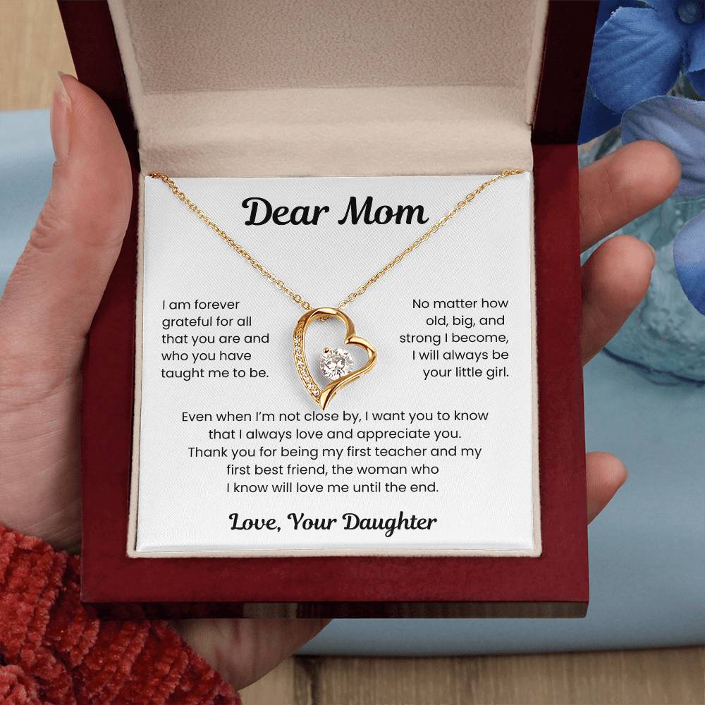 To My Loving Mom, from Daughter| Forever Love Necklace | WB