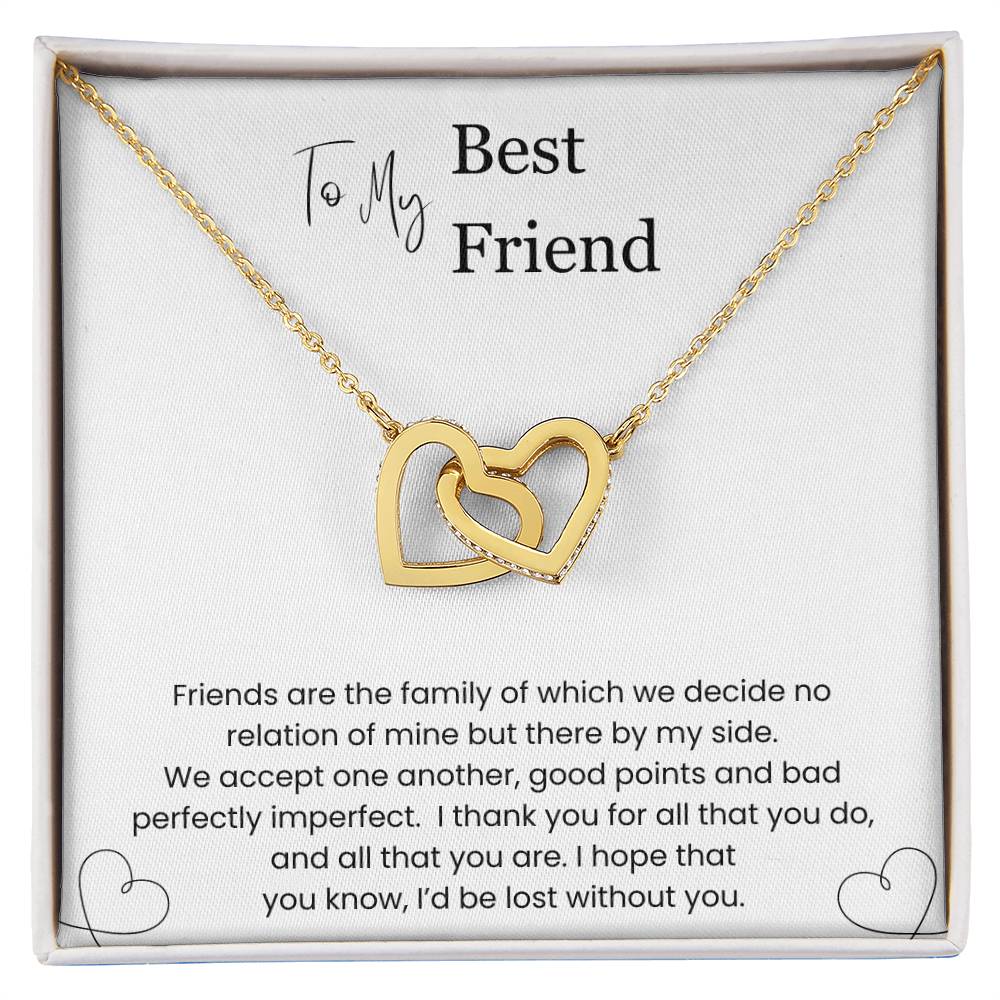 To My Best Friend | Interlocking Heart Necklace | WB