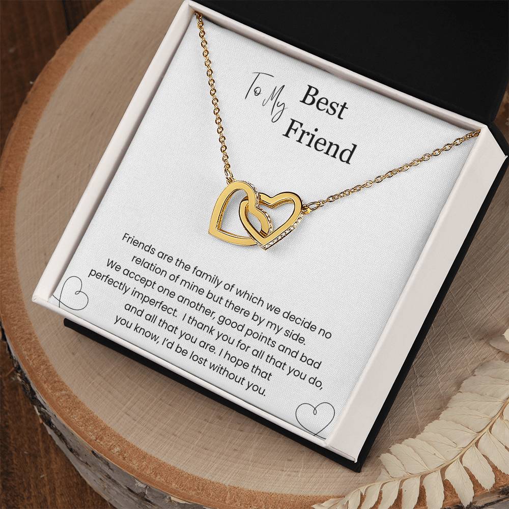 To My Best Friend | Interlocking Heart Necklace | WB