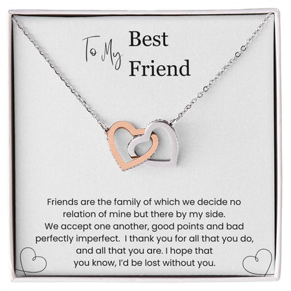 To My Best Friend | Interlocking Heart Necklace | WB