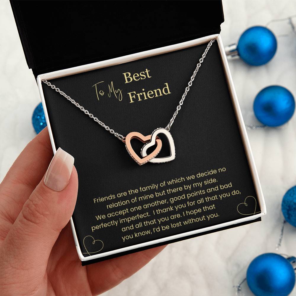 To My Best Friend | Interlocking Hearts Necklace | BY