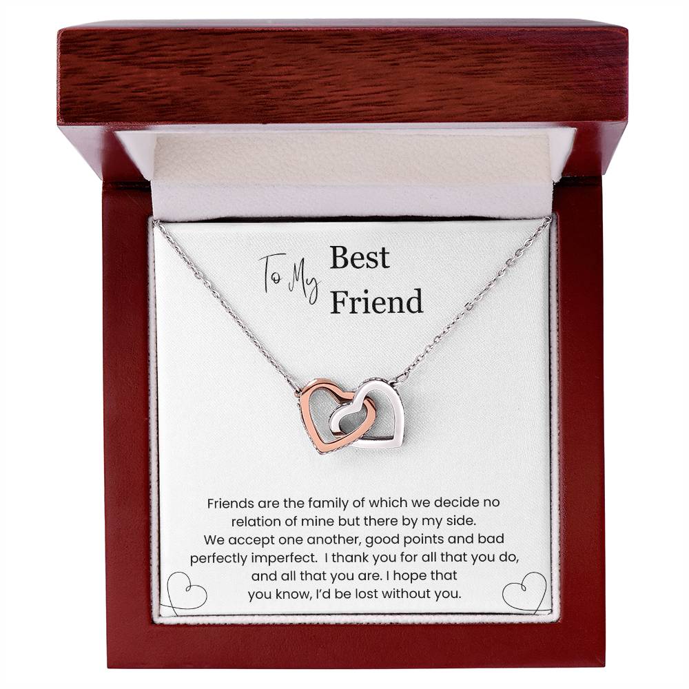 To My Best Friend | Interlocking Heart Necklace | WB