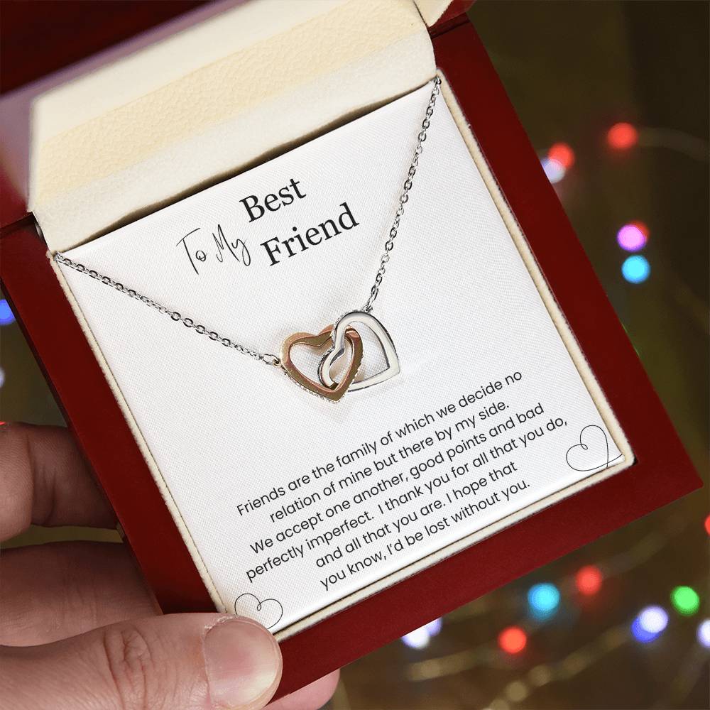 To My Best Friend | Interlocking Heart Necklace | WB