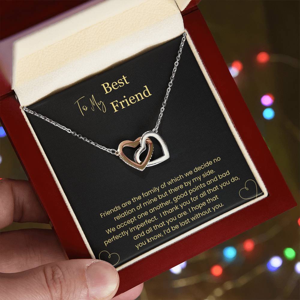 To My Best Friend | Interlocking Hearts Necklace | BY