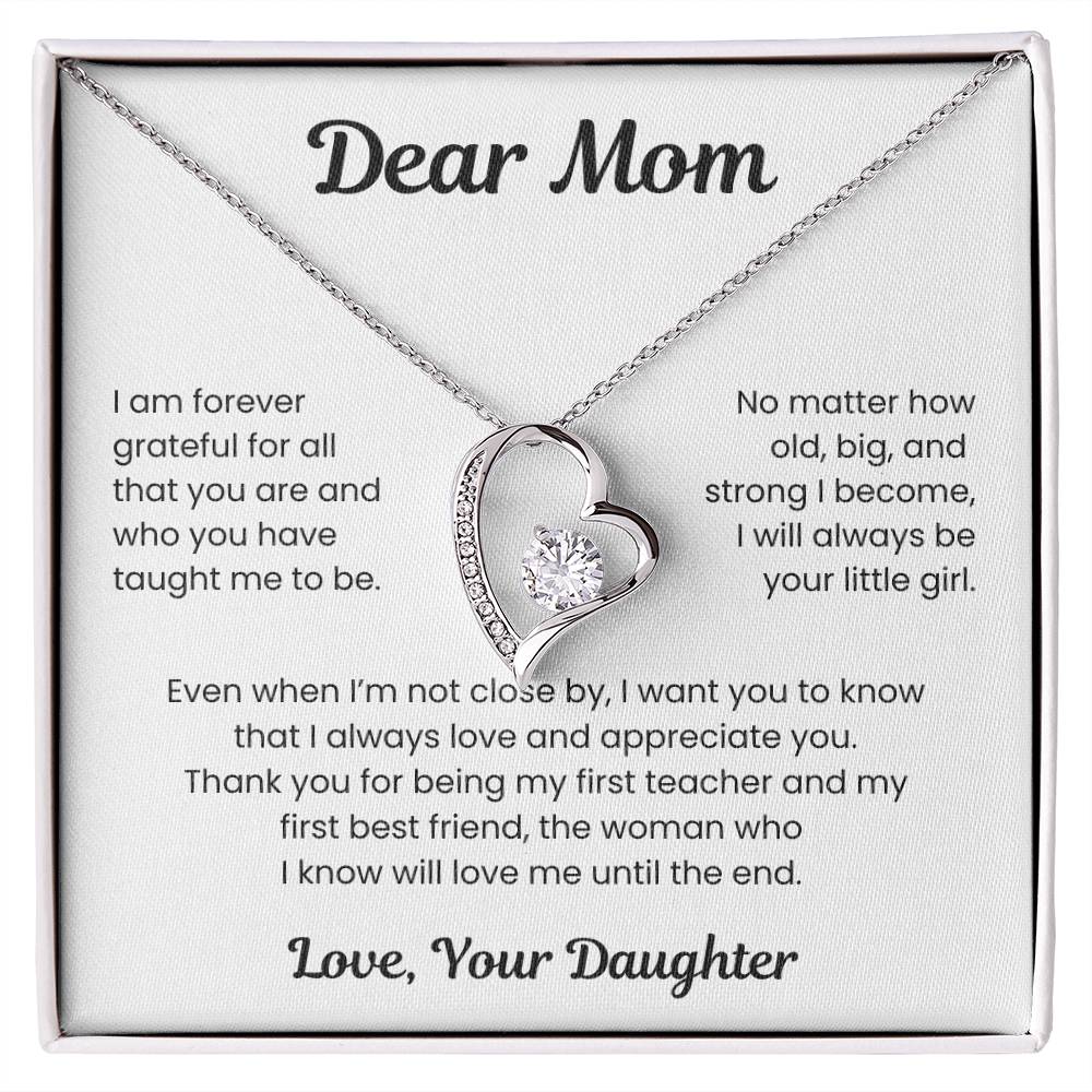 To My Loving Mom, from Daughter| Forever Love Necklace | WB