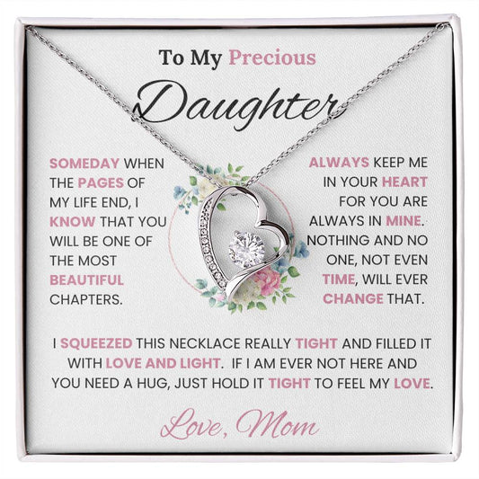 To My Precious Daughter, Love Mom | Forever Love Necklace