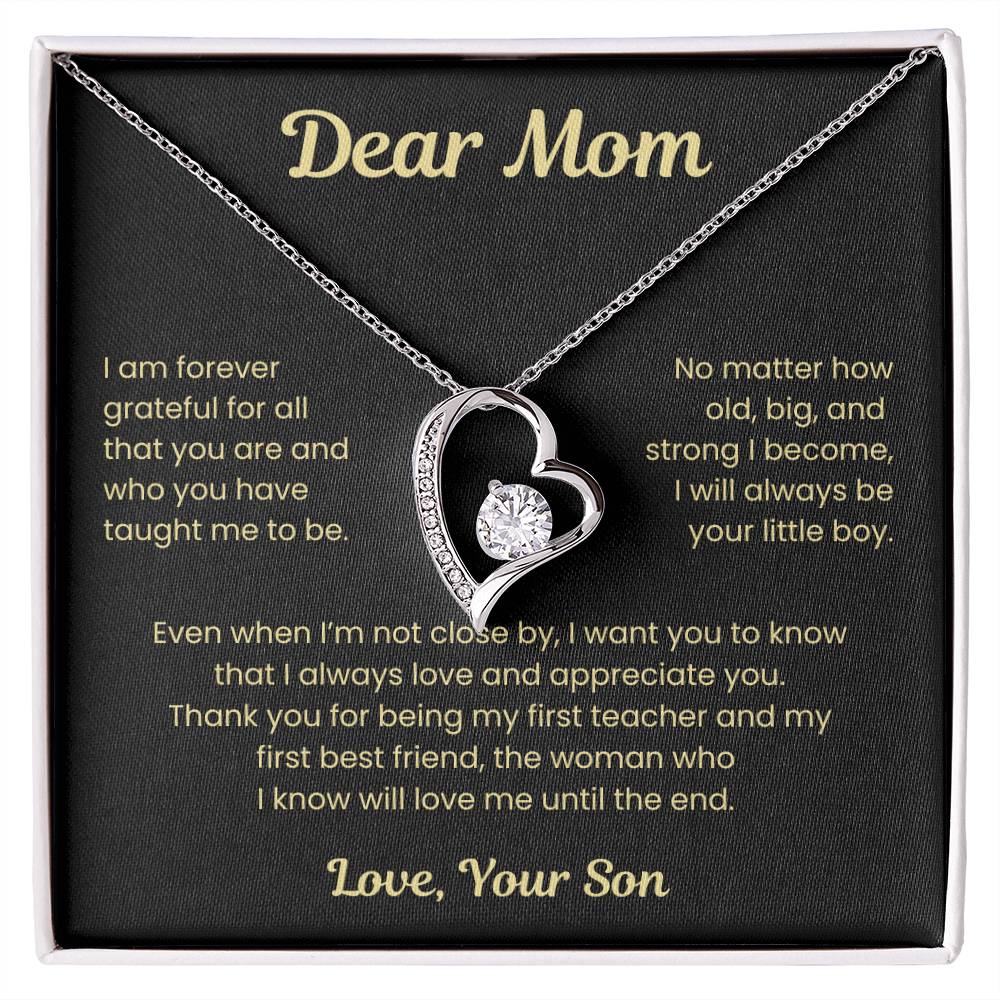 To My Loving Mom, from Son | Forever Love Necklace | BG