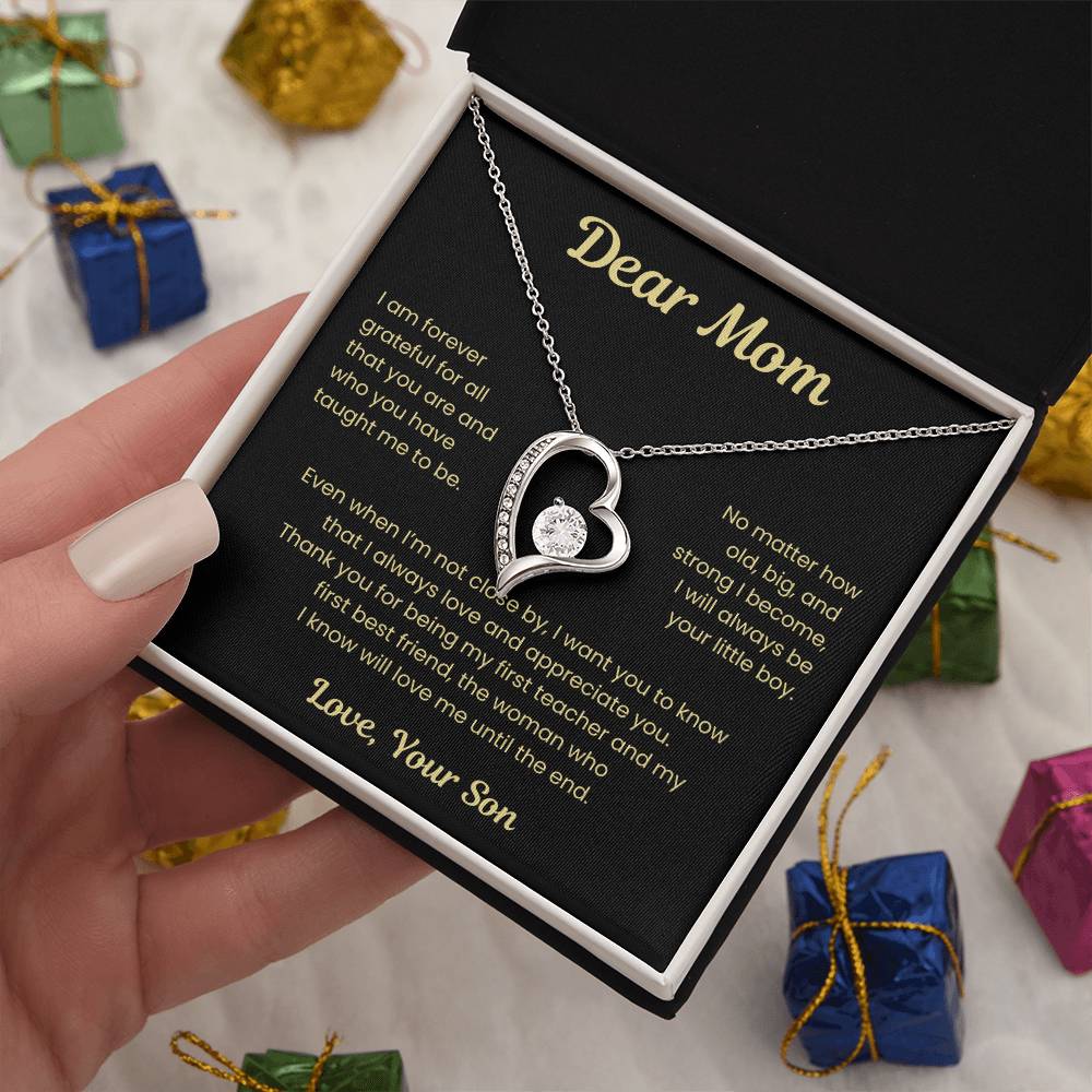 To My Loving Mom, from Son | Forever Love Necklace | BG