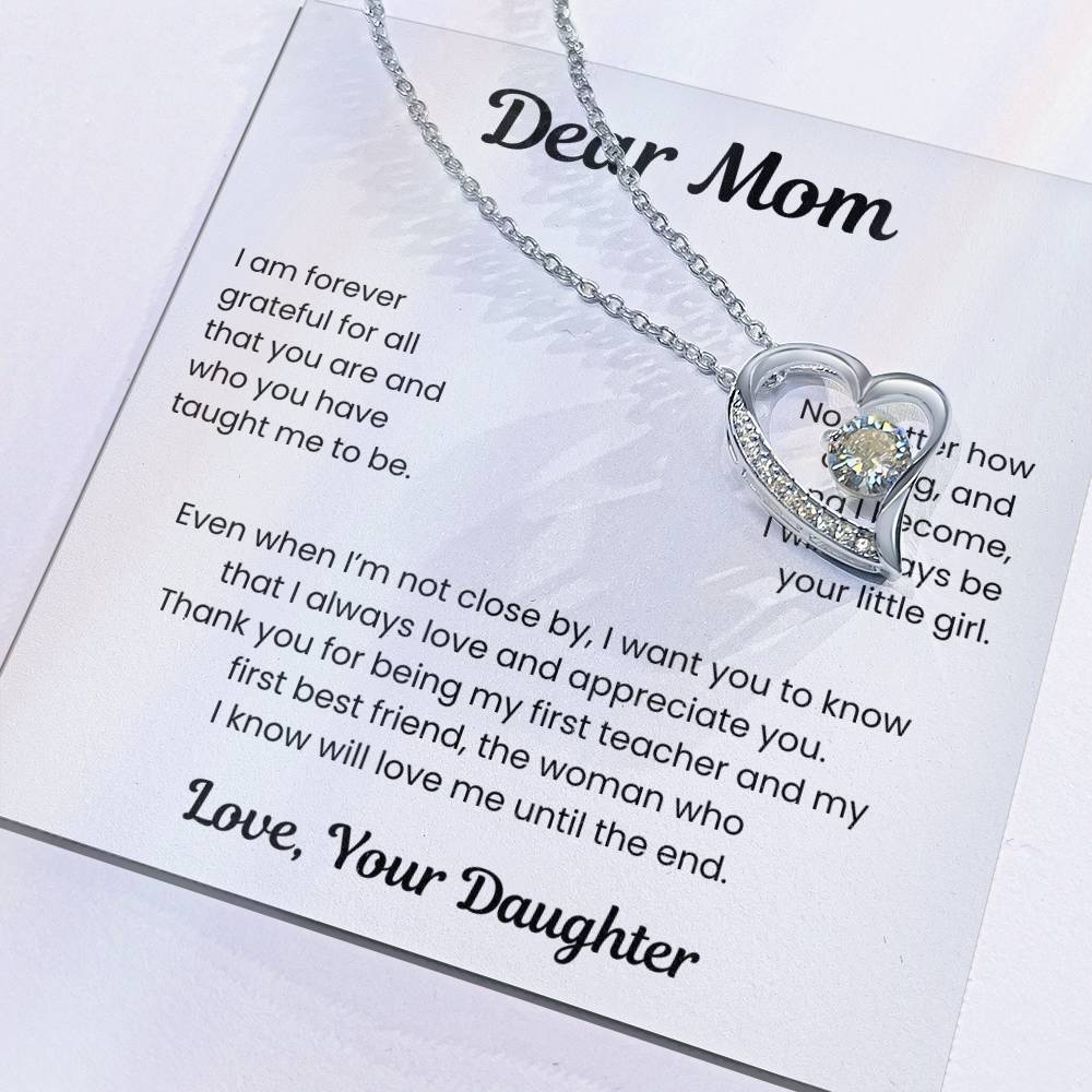 To My Loving Mom, from Daughter| Forever Love Necklace | WB