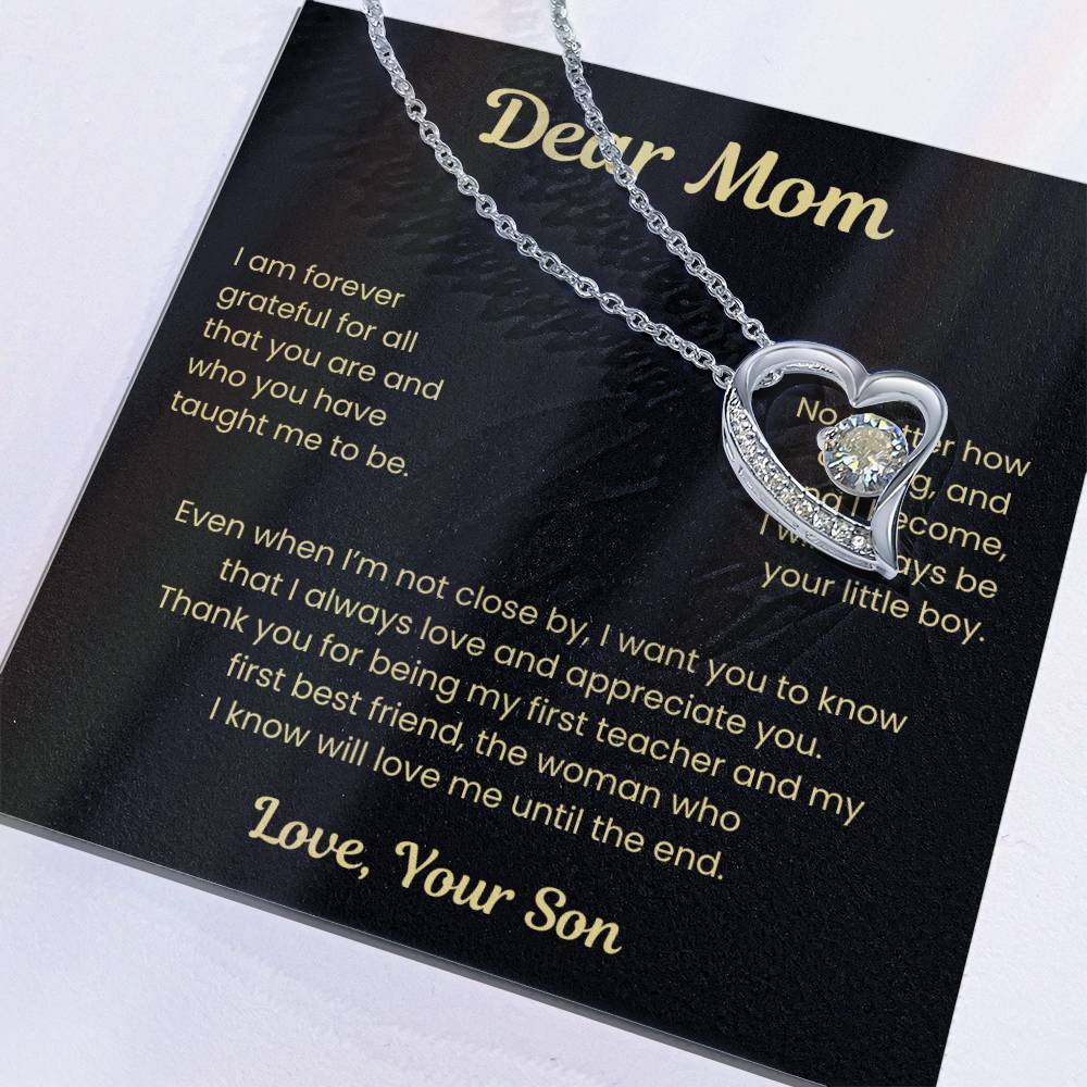 To My Loving Mom, from Son | Forever Love Necklace | BG