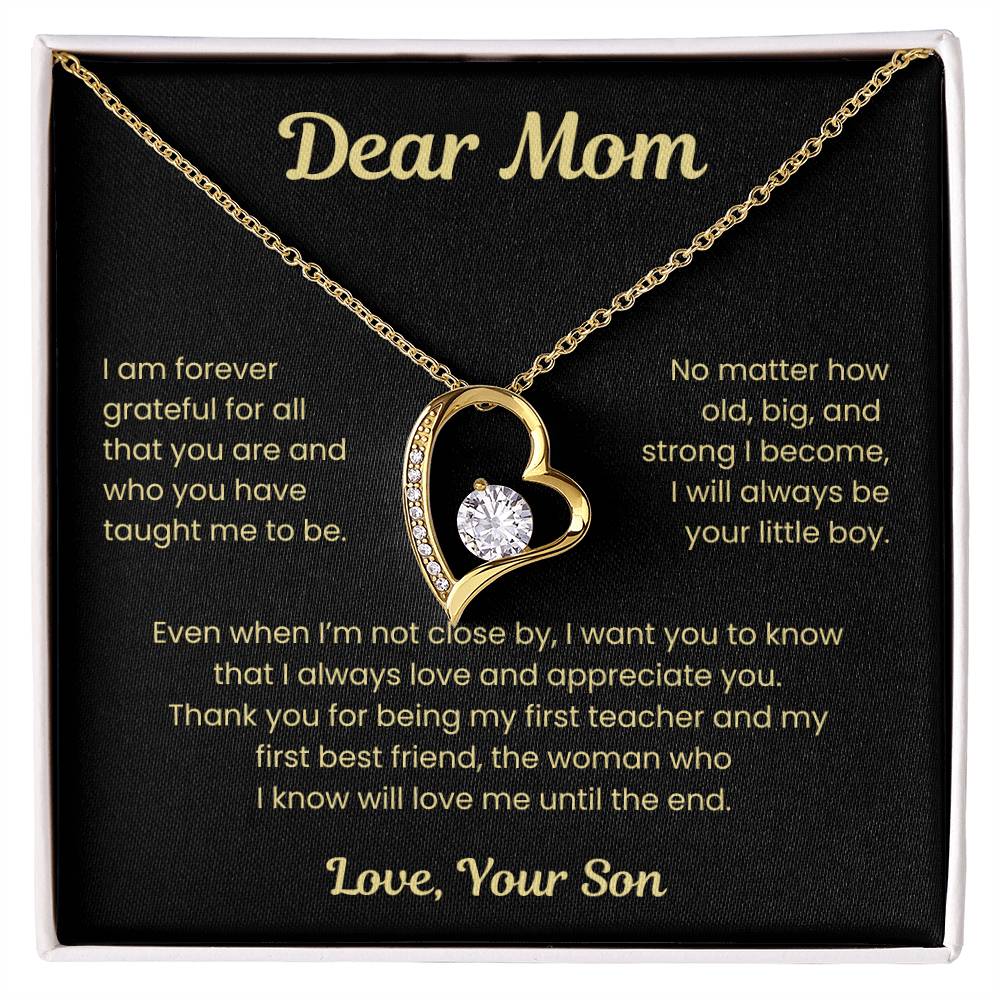 To My Loving Mom, from Son | Forever Love Necklace | BG