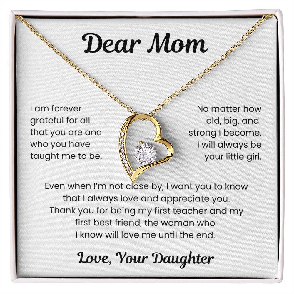 To My Loving Mom, from Daughter| Forever Love Necklace | WB