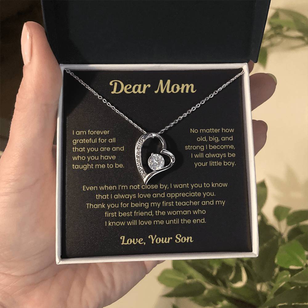 To My Loving Mom, from Son | Forever Love Necklace | BG