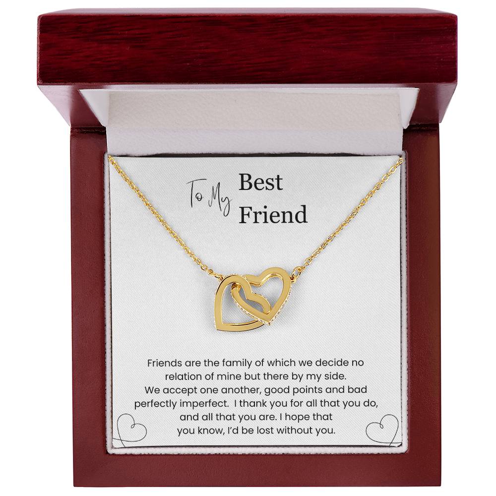 To My Best Friend | Interlocking Heart Necklace | WB