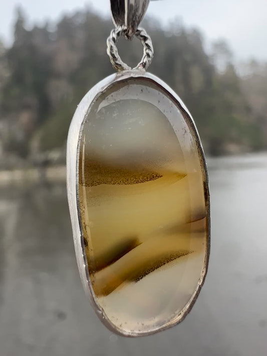 Yellowstone River Agate Pendant