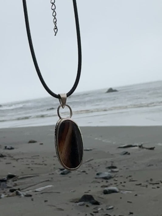 Multi-colored Yellowstone River Agate Pendant