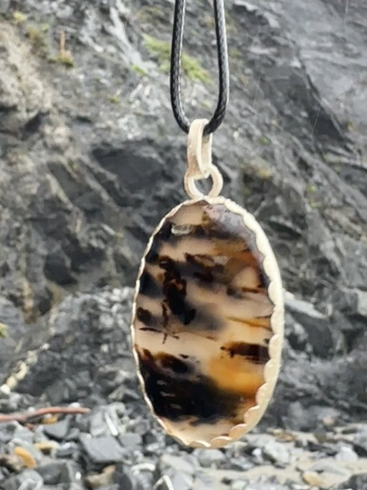 Multi-colored Yellowstone River Agate Pendant